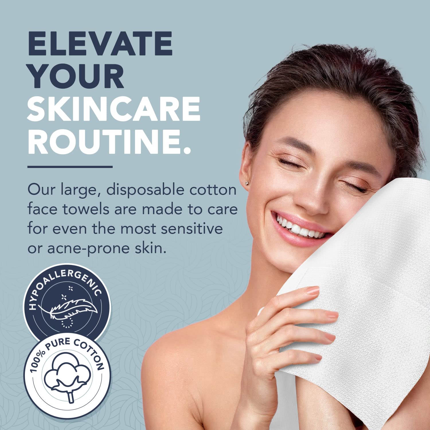 Dermacotton X-Large towels ideal for makeup removal and cleansing