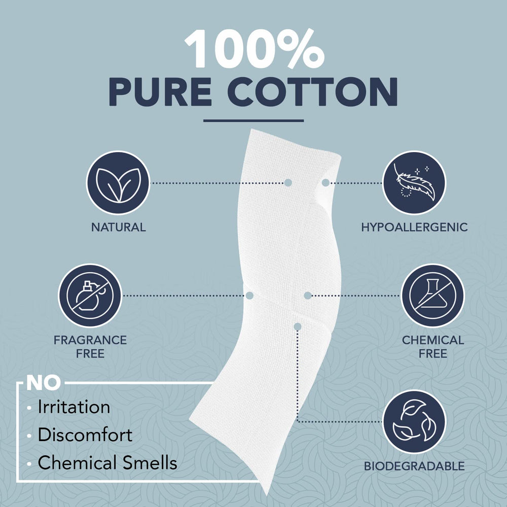 Dermacotton X-Large face towel pack back view, hygienic disposable option