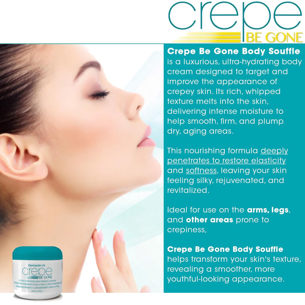 Dermactin Crepe Be Gone aplicacion suave y absorcion rapida.