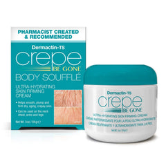 Dermactin Crepe Be Gone en cuello y pecho con hidratacion diaria suave.