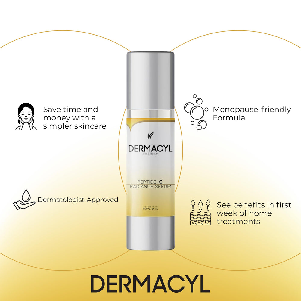 Dermacyl vegan non-GMO label highlights clean beauty for skin.