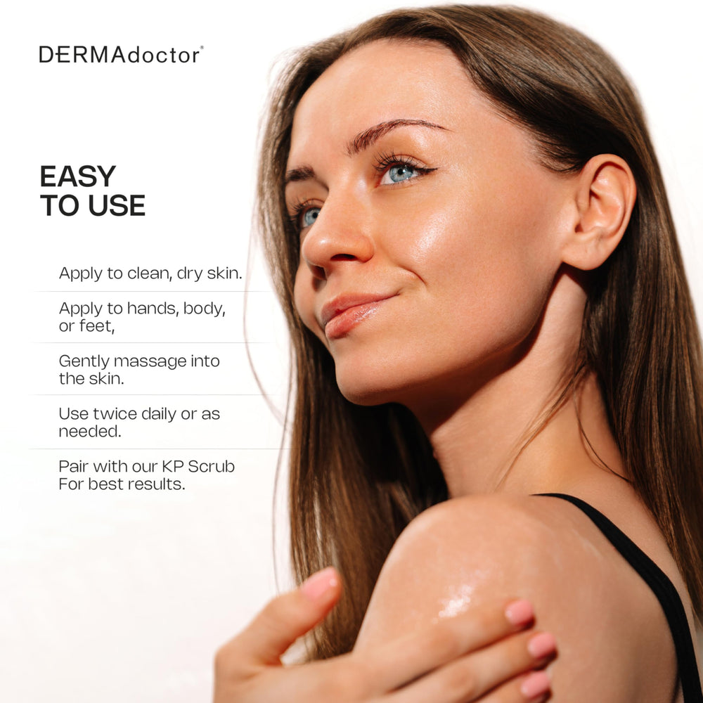 DERMAdoctor KP Fragrance-Free Bottle—gentle formula for sensitive skin.