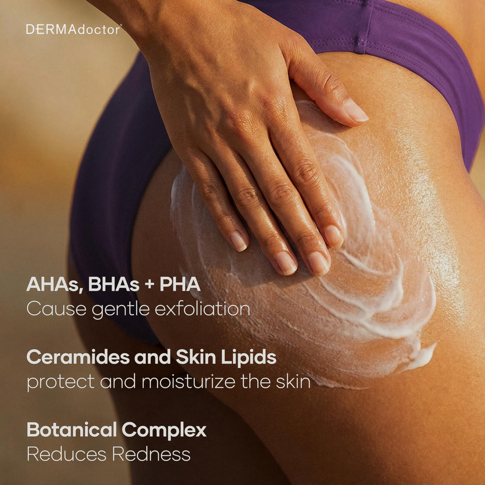DERMAdoctor KP Urea Squalane Soothing Bottle—dual-action hydration reduces roughness.