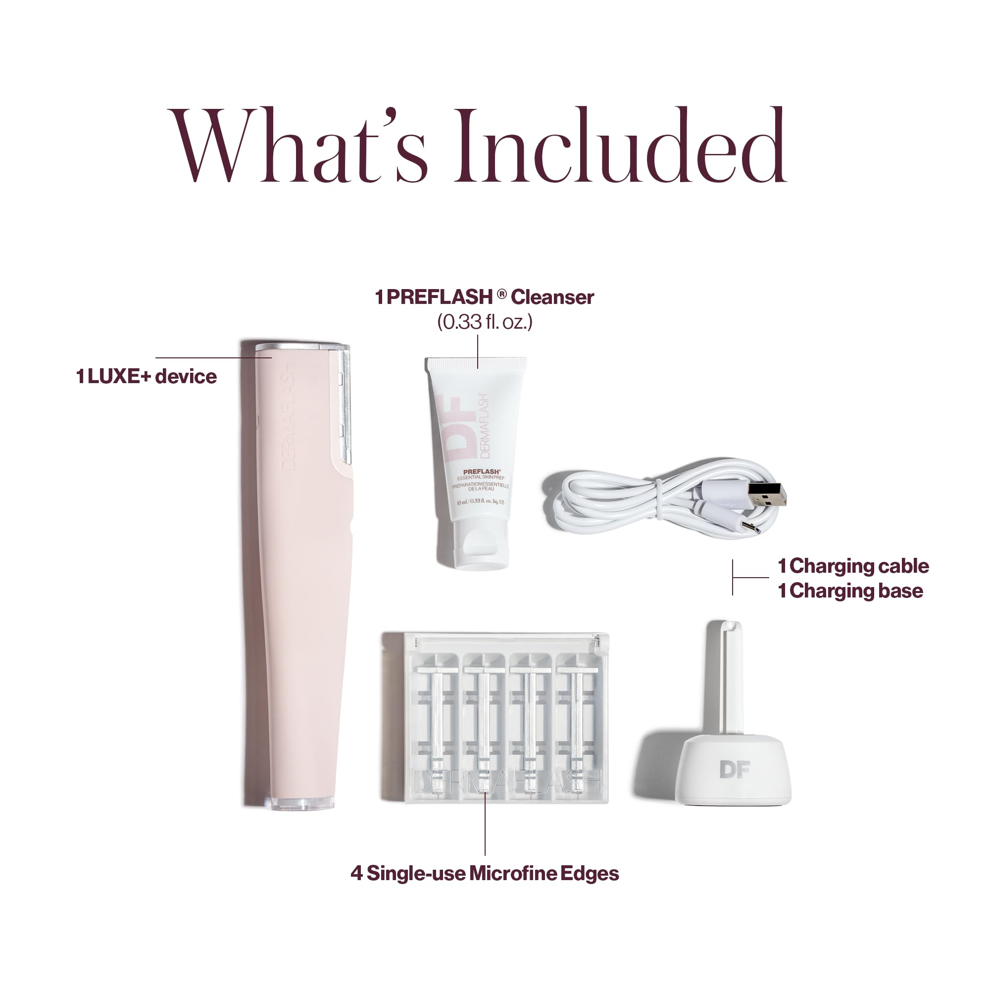 DERMAFLASH LUXE+ charging base keeps device ready