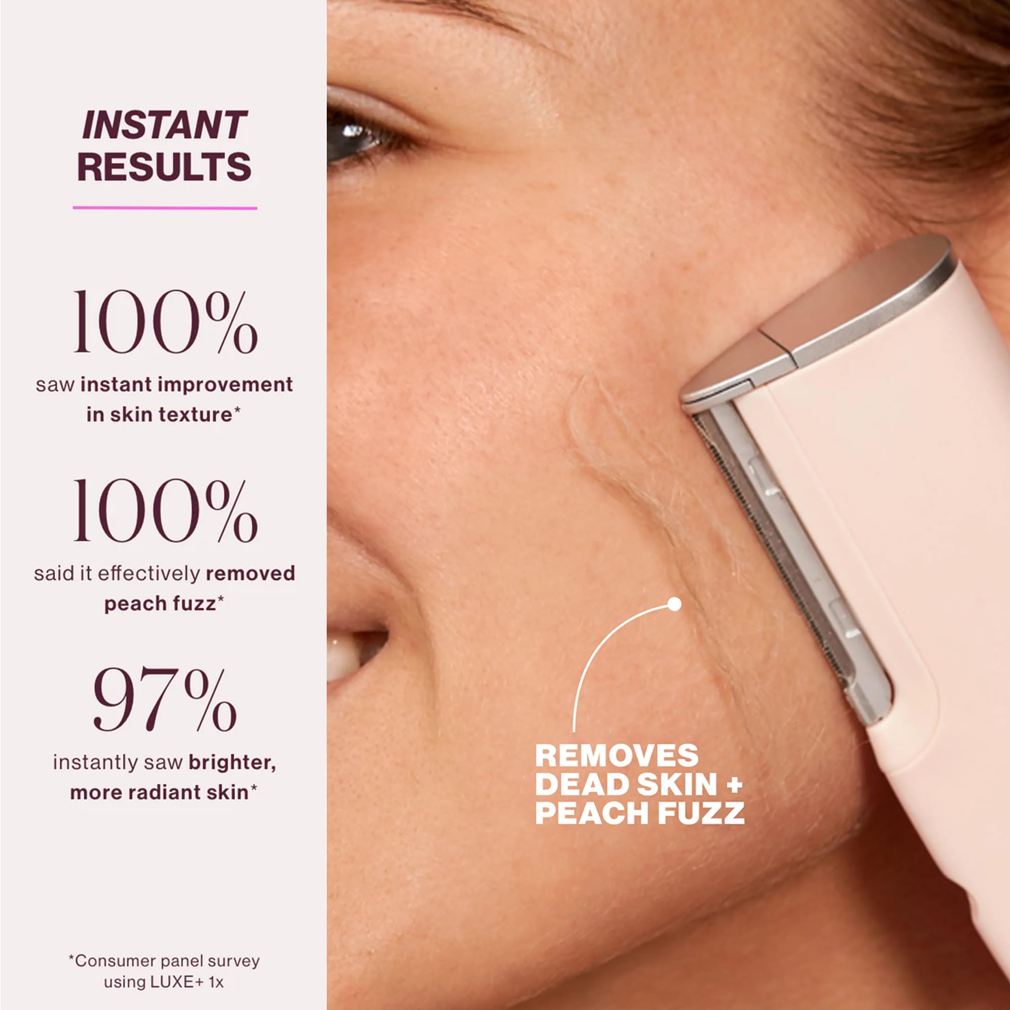 DERMAFLASH LUXE+ sonic edge technology for precise dermaplaning