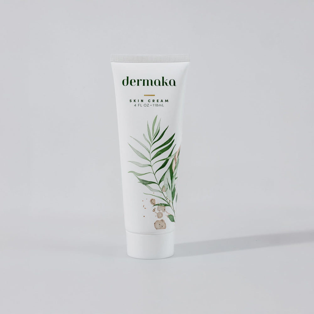 Close-up of Dermaka natural ingredients in cream.