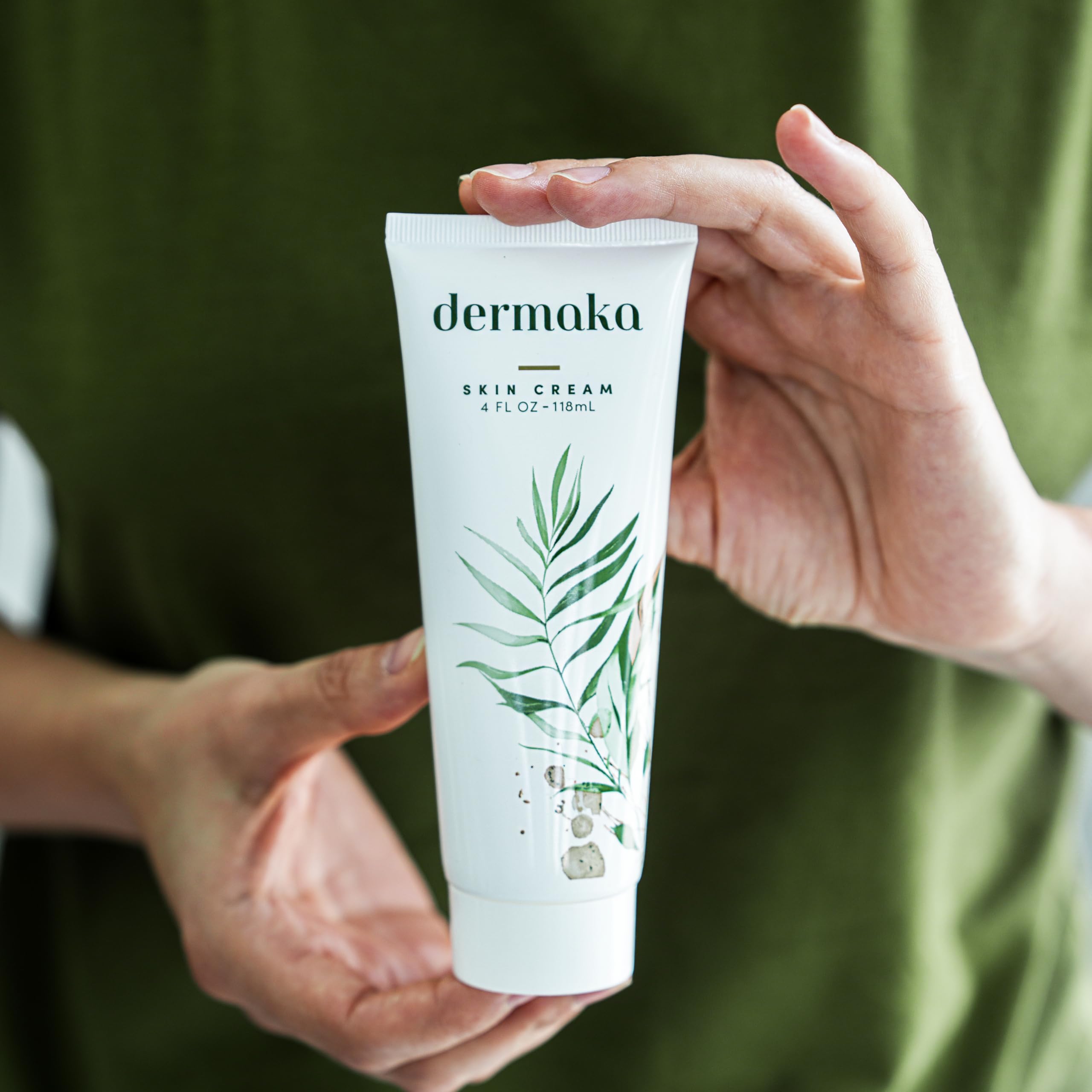 Dermaka post-procedure skin care application on skin.