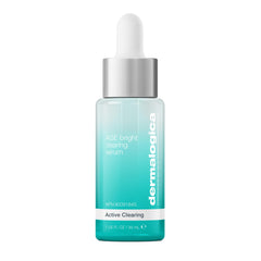 Dermalogica Age Bright Clearing Serum bottle close-up, showcasing premium packaging and clear-skin potential.