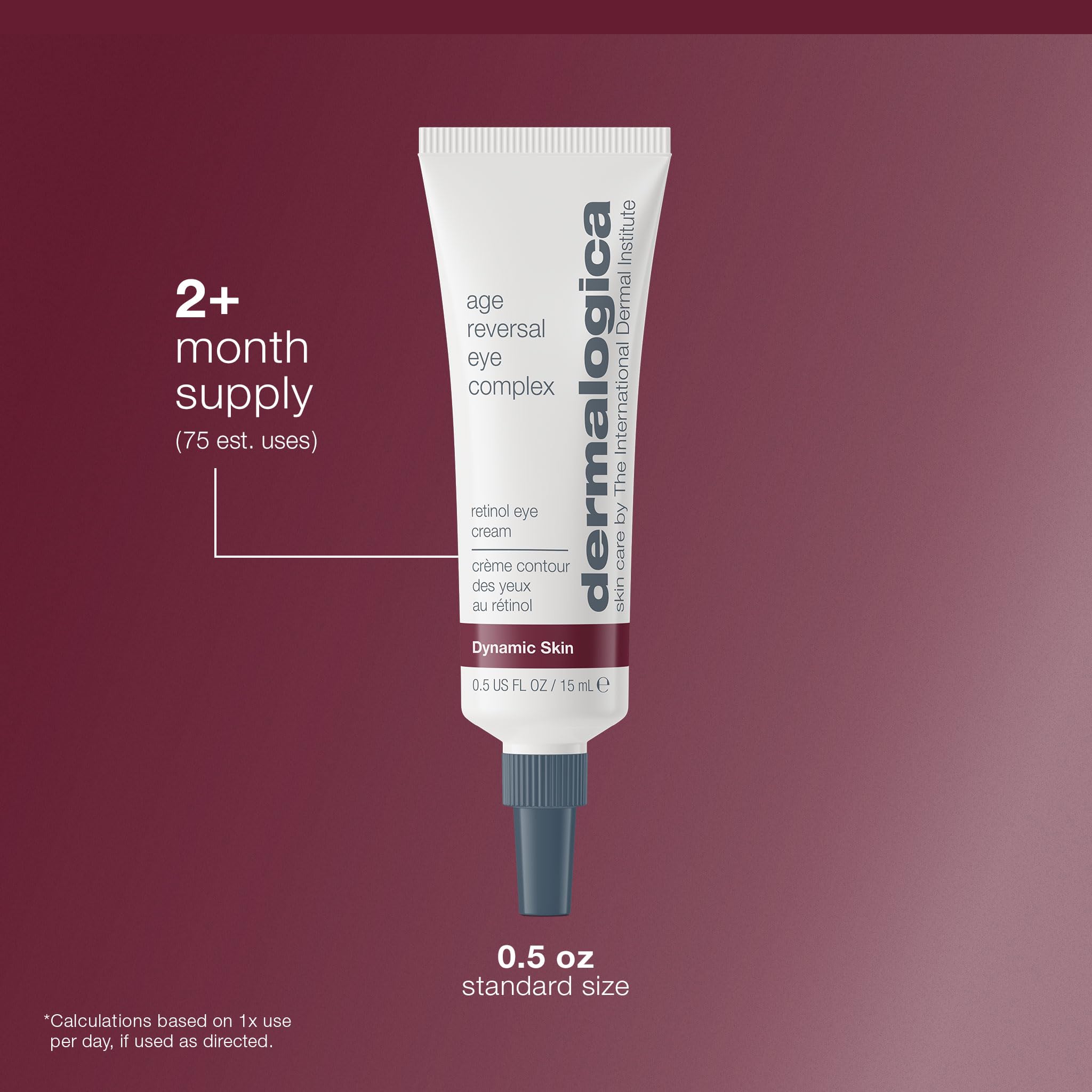 Dermalogica Age Reversal Eye Complex with Vitamin C and peptides for firming the eye contour.