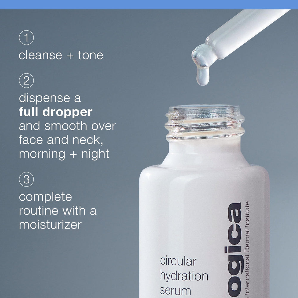 Dermalogica serum bottle highlights algae extract for lasting moisture.