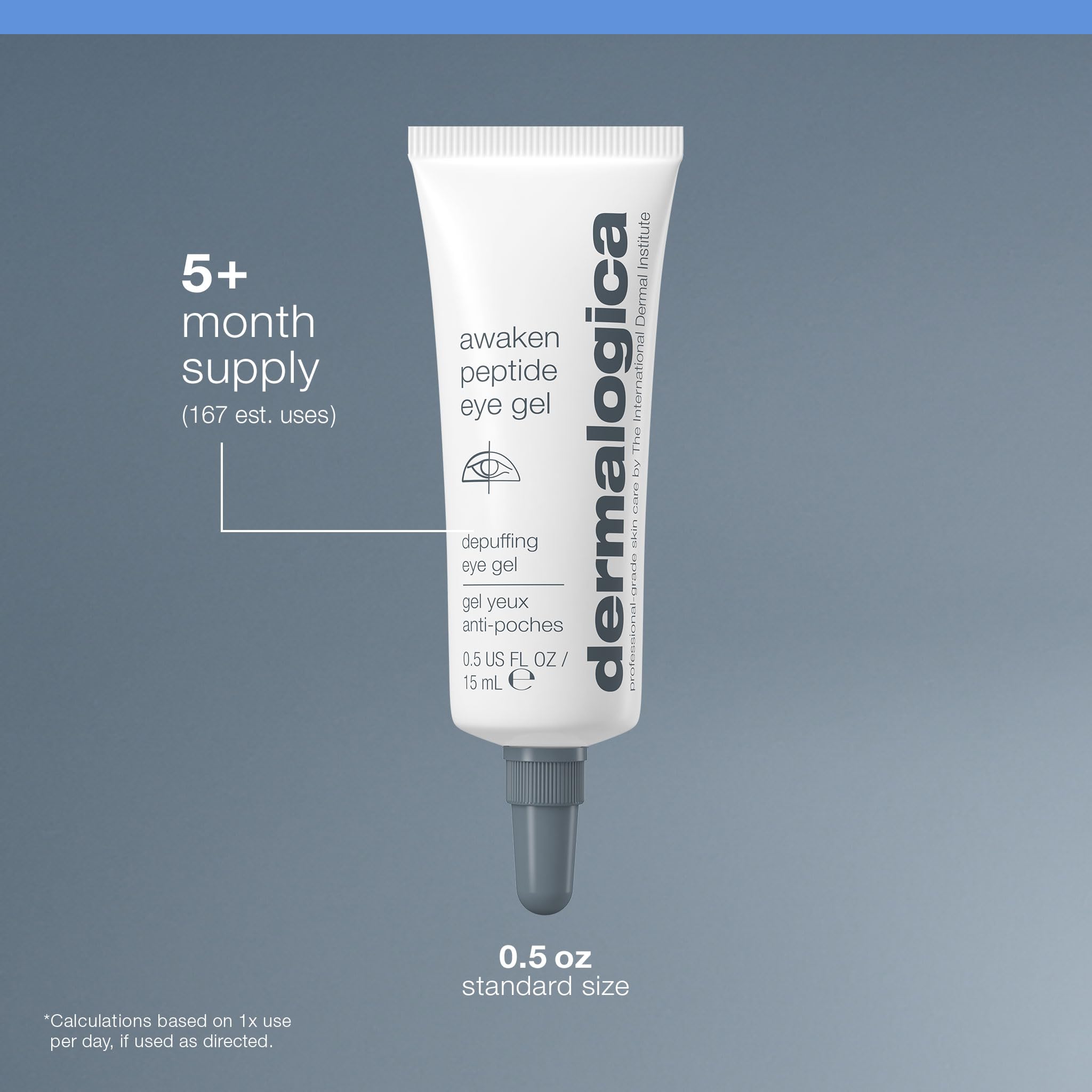 Dermalogica Awaken Peptide Eye Gel contains Jojoba Ester supporting hydration and barrier resilience.
