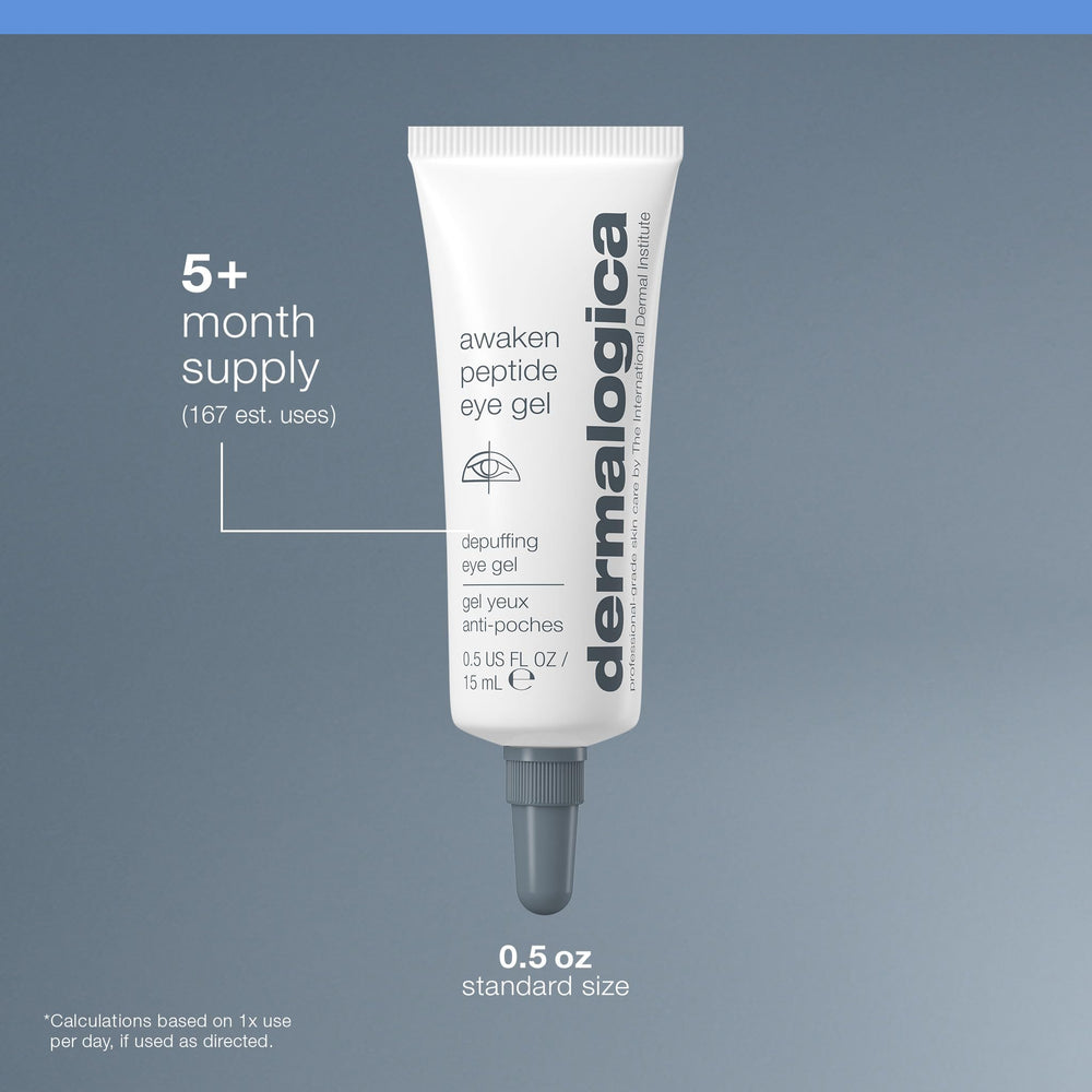 Dermalogica Awaken Peptide Eye Gel contains Jojoba Ester supporting hydration and barrier resilience.