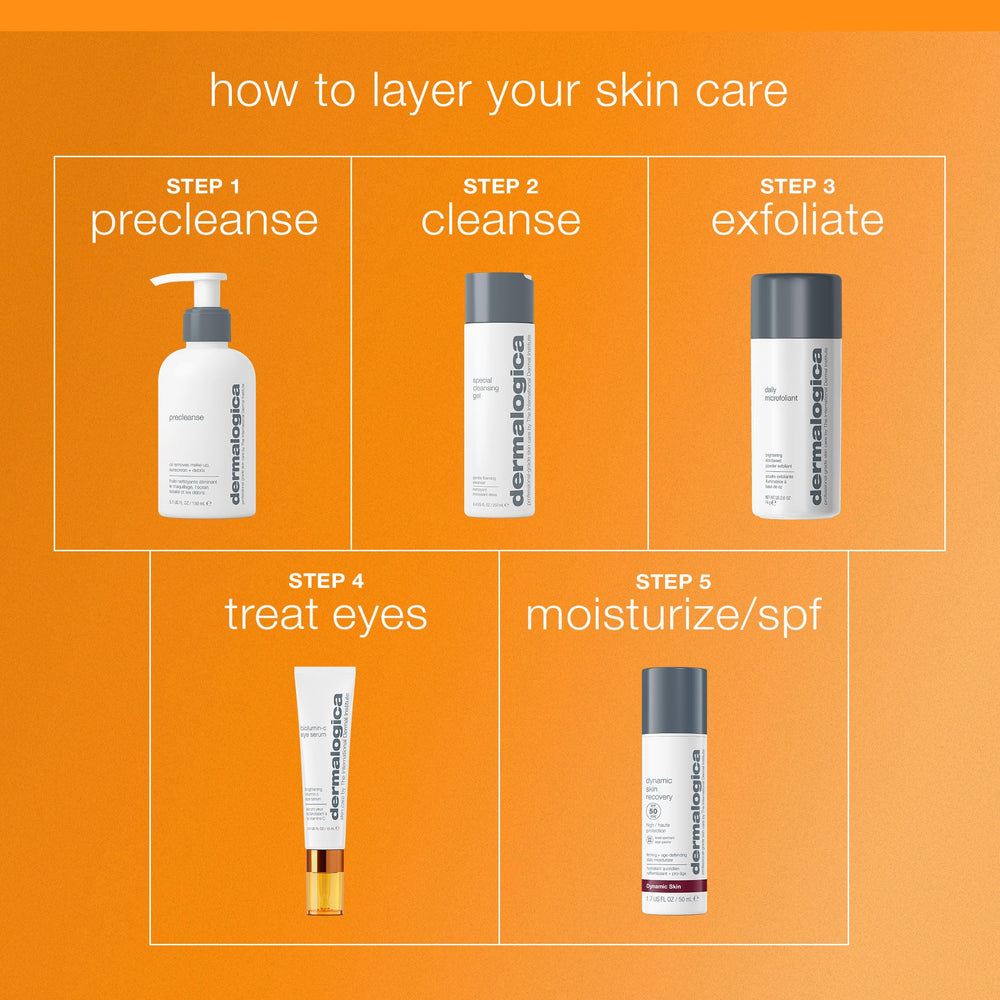 Under-eye orbital area treated with Dermalogica Biolumin-C eye serum for brightness.