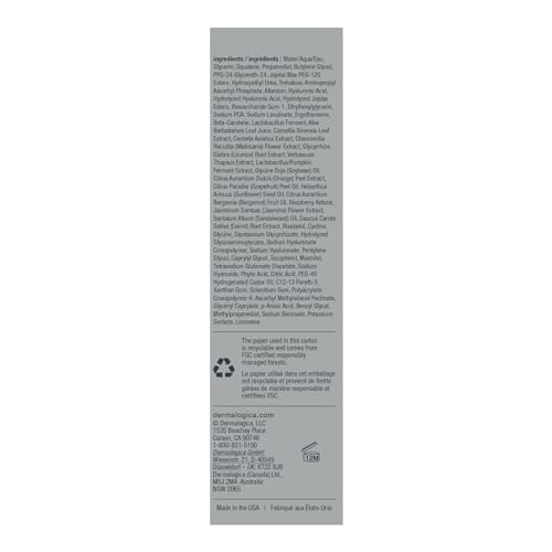 Dermalogica Biolumin-C gel moisturizer pump demonstrates easy application.