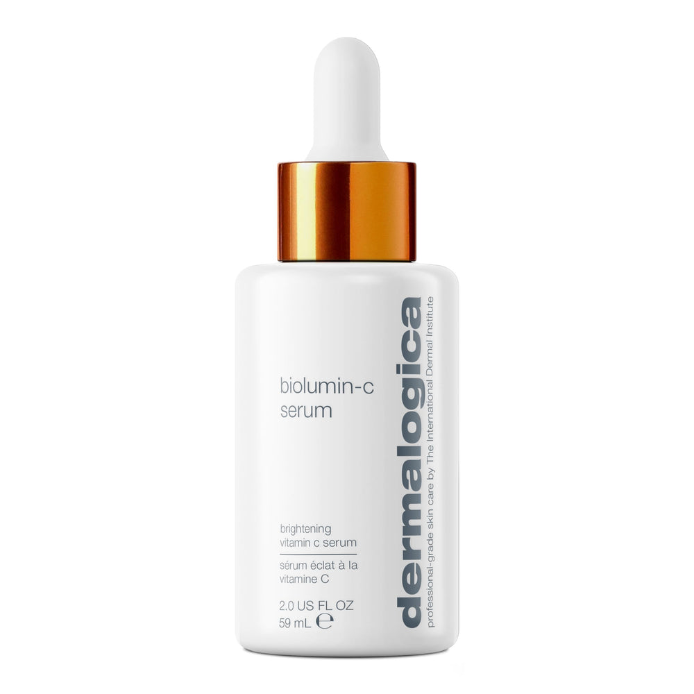 Dermalogica Biolumin-C Serum bottle showing brightening potential for the complexion.