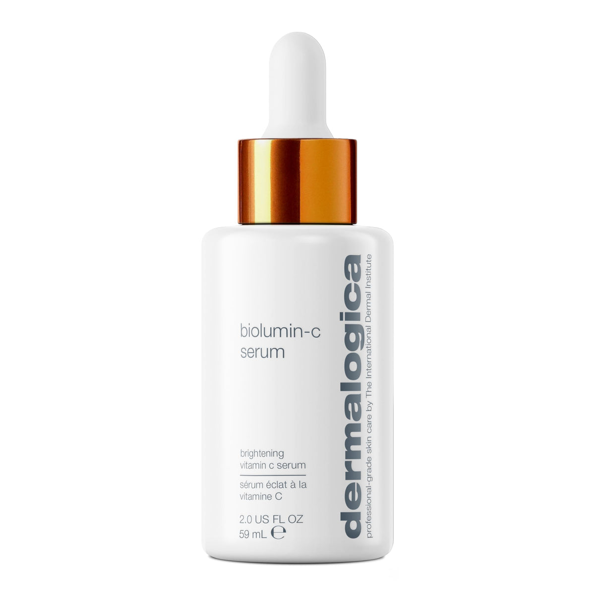 Dermalogica Biolumin-C Serum bottle showing brightening potential for the complexion.
