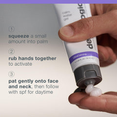 Dermalogica Calm Water Gel being applied to the face for instant hydration.
