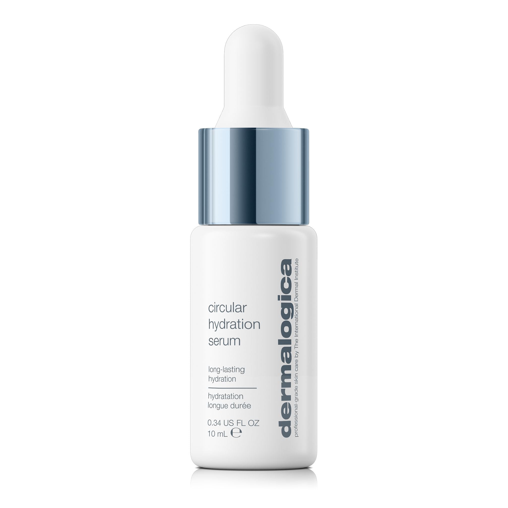 Dermalogica Circular Hydration Serum bottle on vanity delivering long-lasting moisture