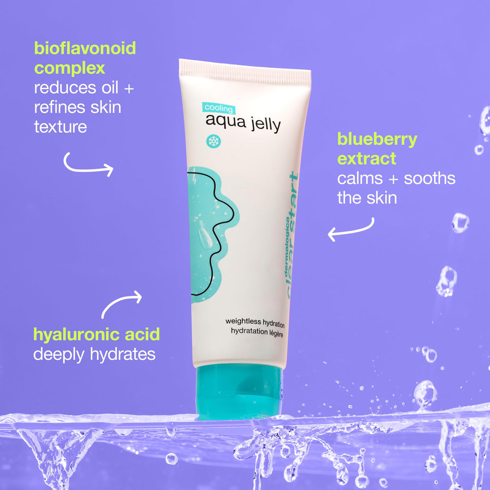 Dermalogica Clear Start Cooling Aqua Jelly texture close-up highlighting jelly-based formula