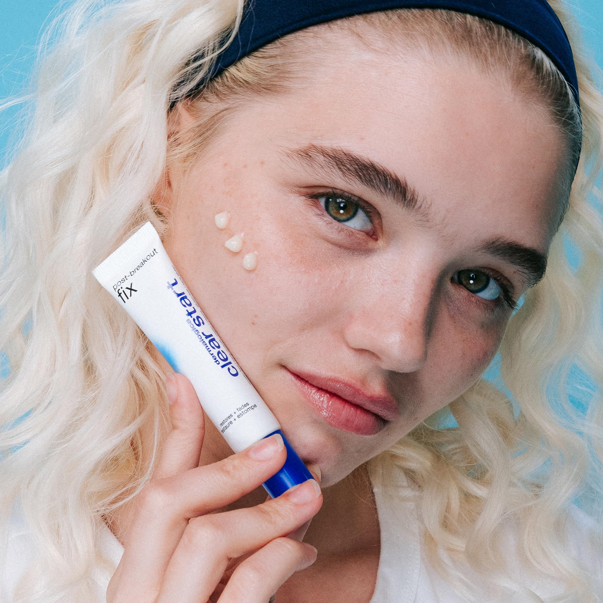 Dermalogica Clear Start Post-Breakout Fix before and after style comparison.