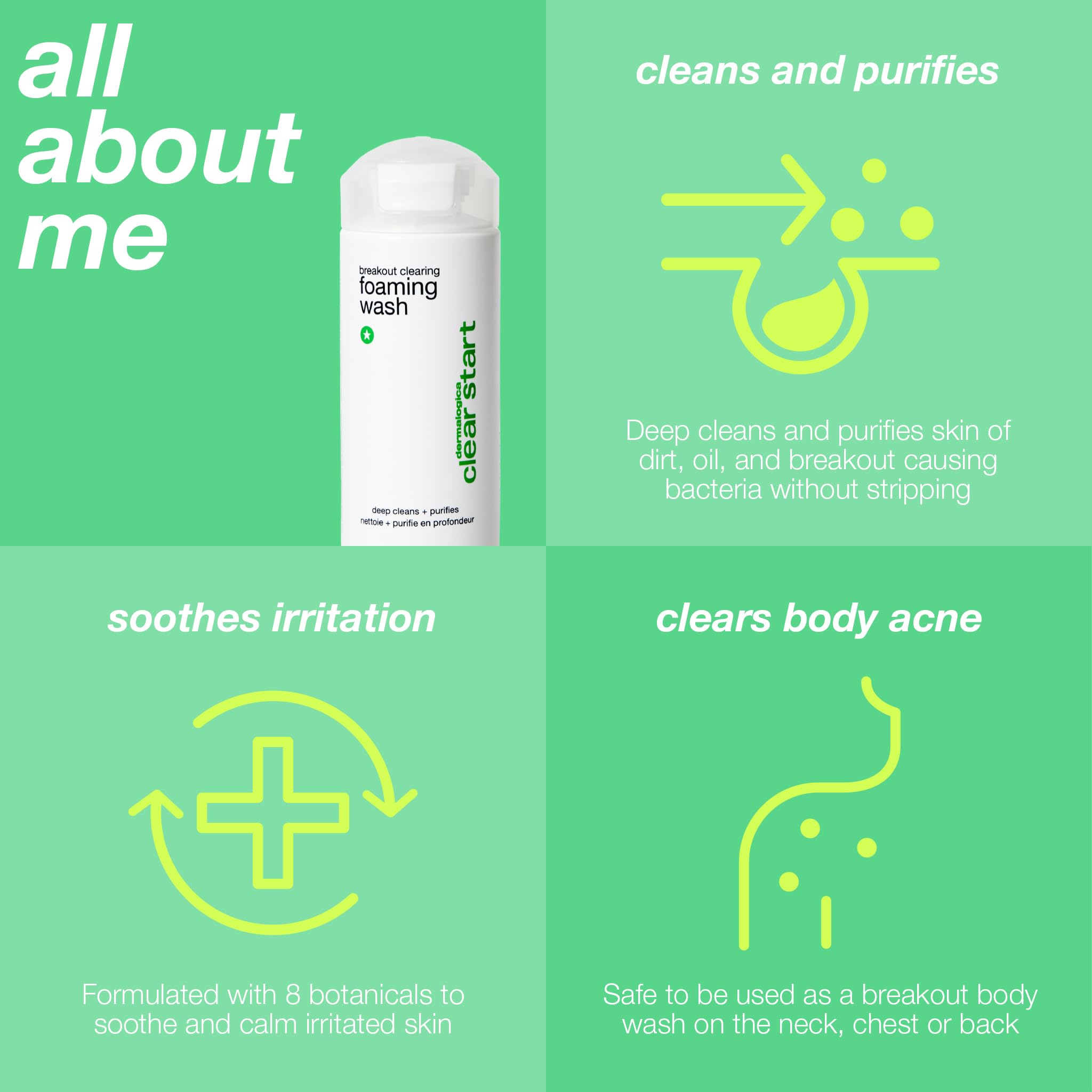 Dermalogica Clear Start refreshing-cleanse emphasizes cool, clean feel after use.