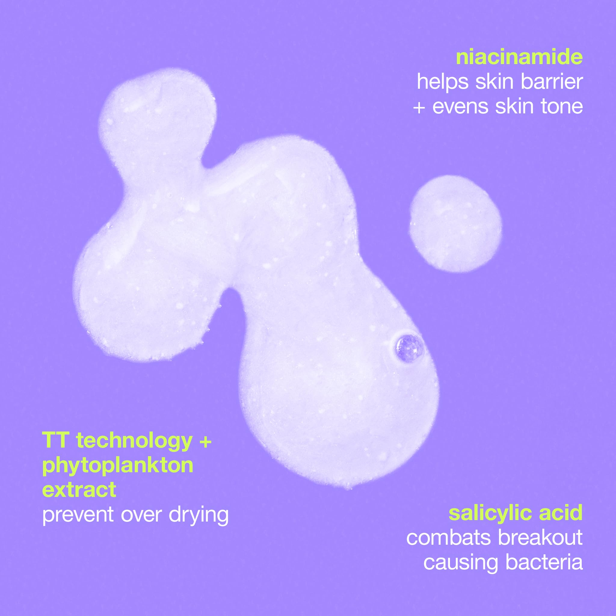 Dermalogica Clear Start seaweed extract emphasizes hydration and soothing of irritation.