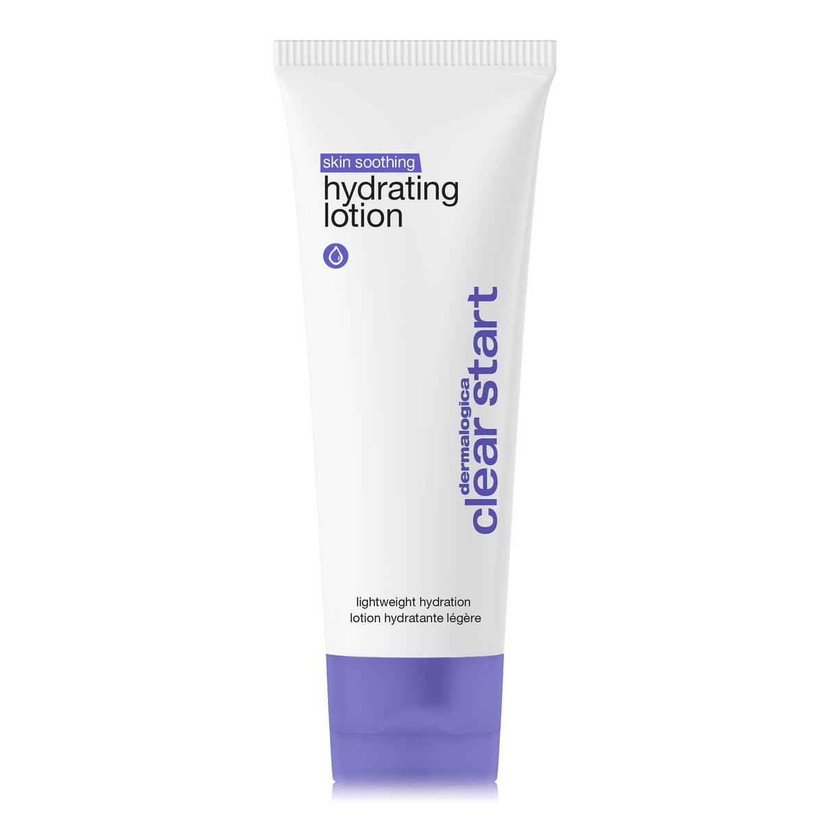 Dermalogica Clear Start bottle shown for soothing hydration on dry, sensitive skin