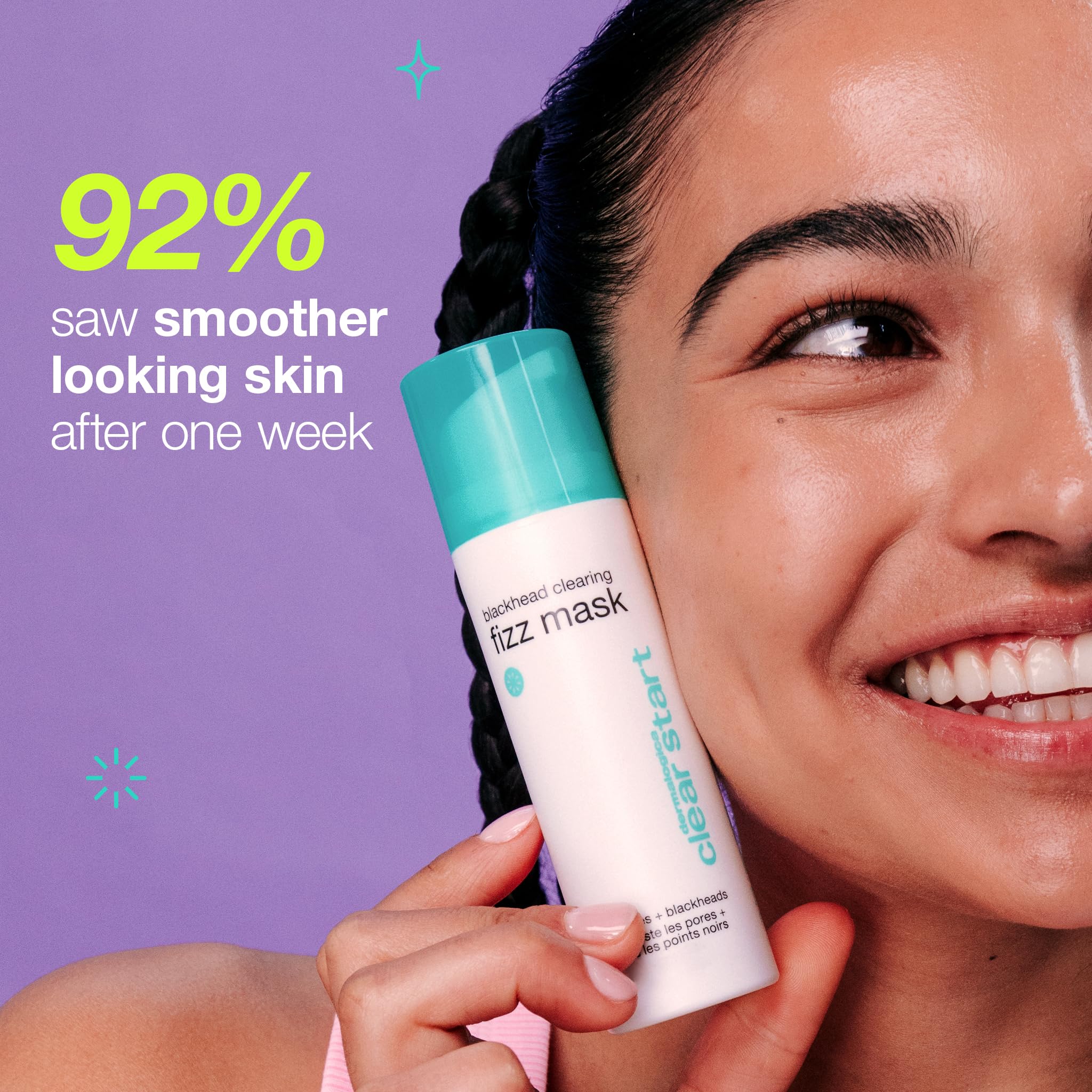 Dermalogica Clear Start sulfur close-up underscores natural decongesting support.