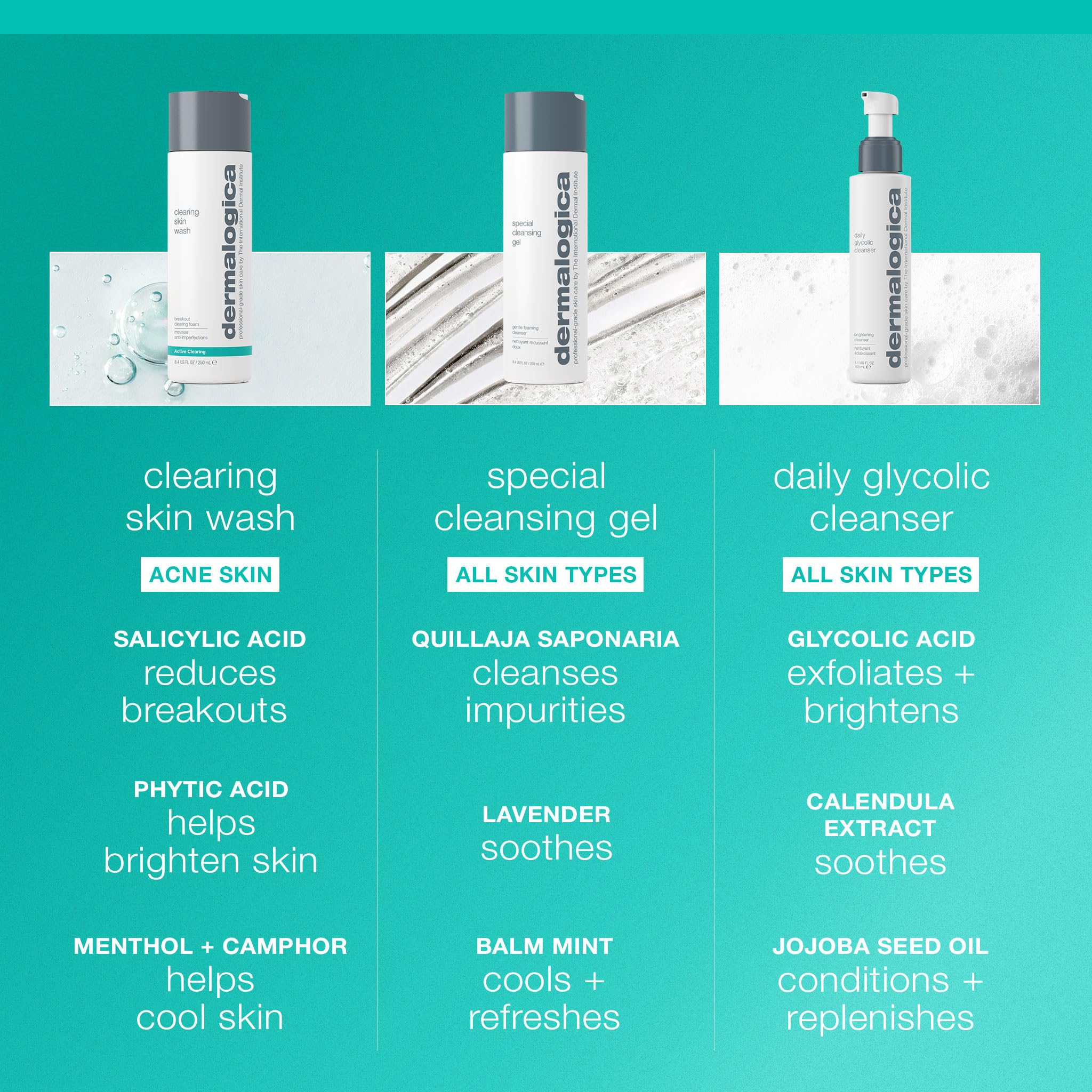 Dermalogica Clearing Skin Wash in a clean bathroom setup for skincare routine