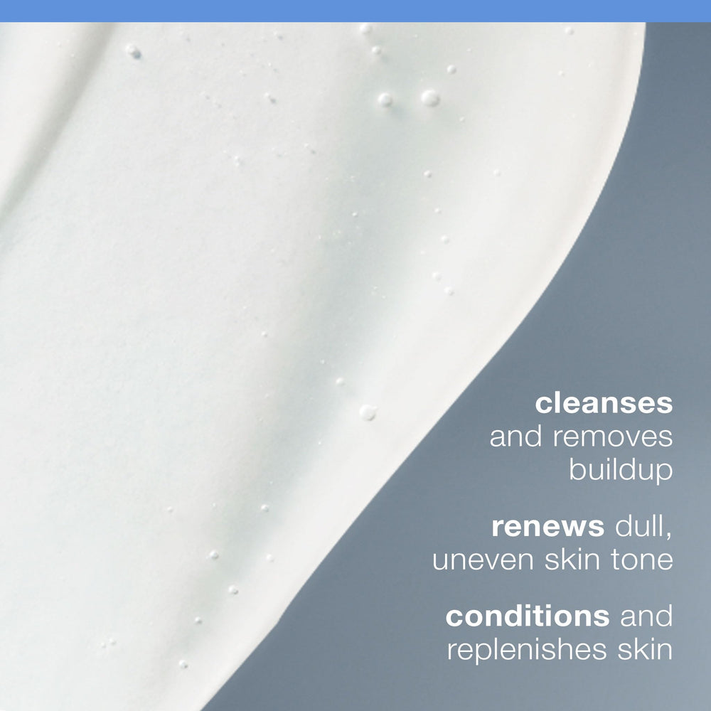 Pour of Dermalogica Daily Glycolic Cleanser demonstrates cleansing action removing buildup.