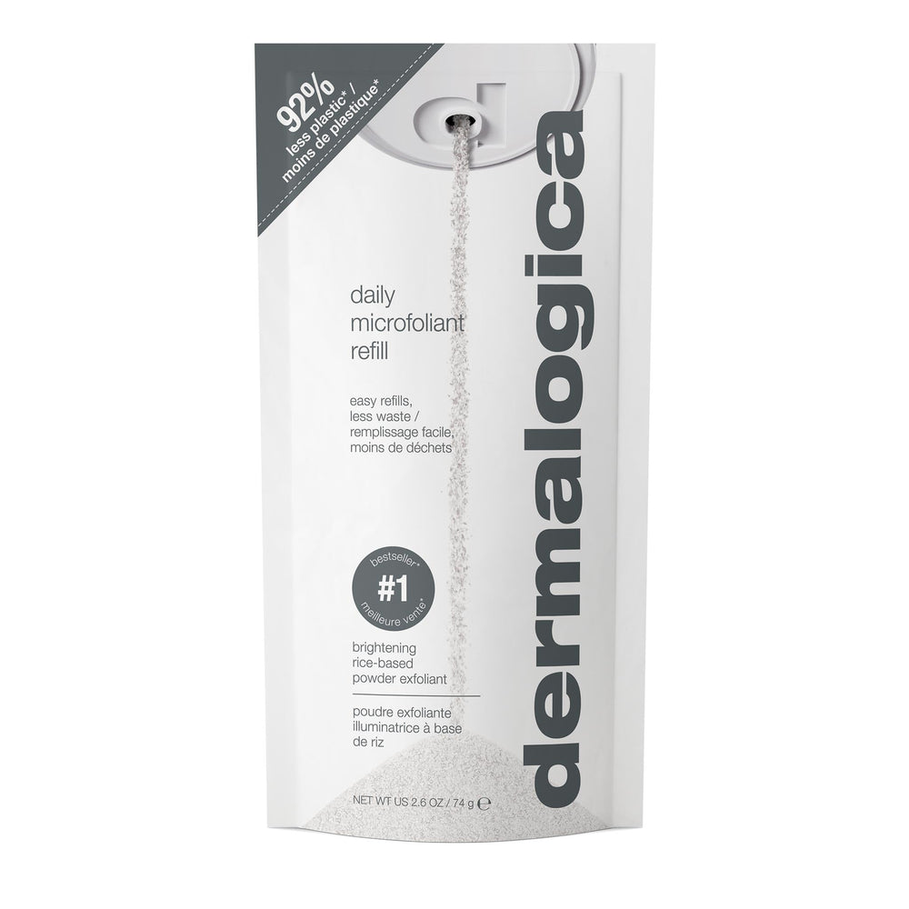 Dermalogica Daily Microfoliant powder-dispense for easy daily exfoliation and brightening potential.