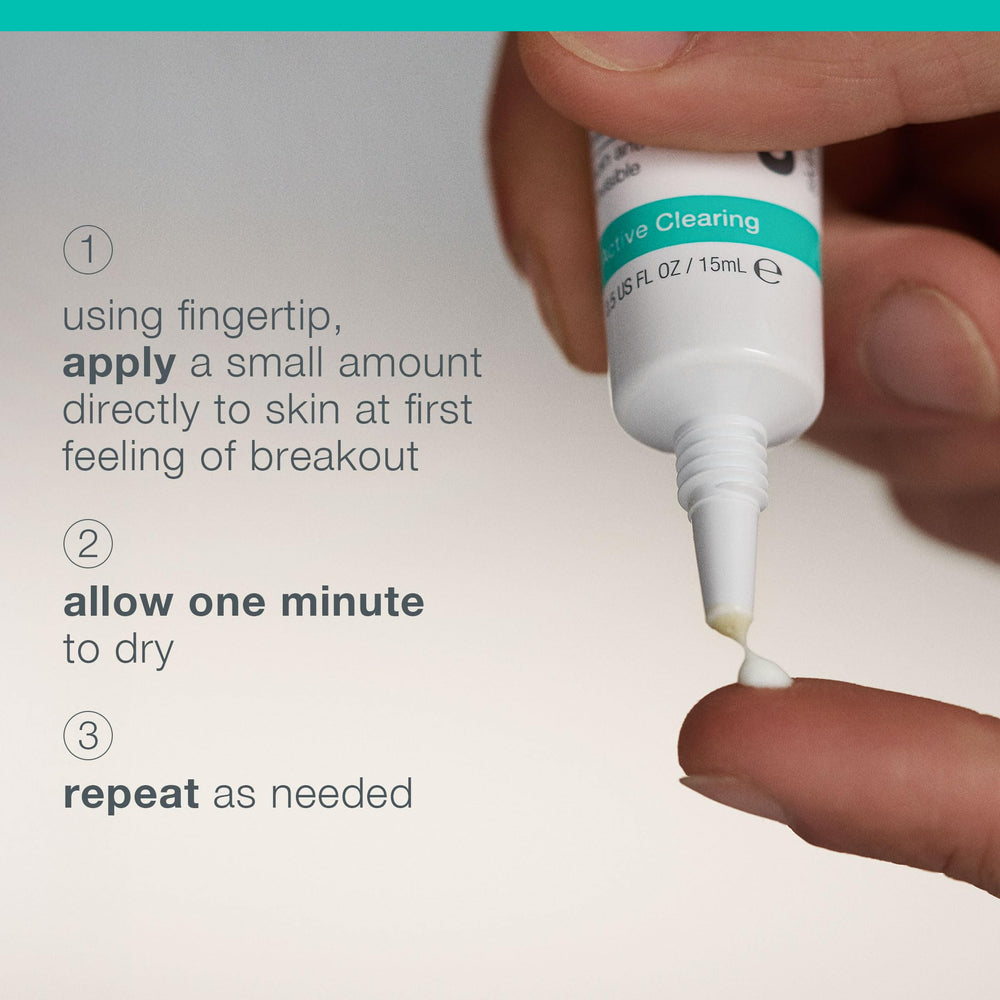 Dermalogica Deep Acne Liquid Patch air-flow-friendly formula shielding from pollution.