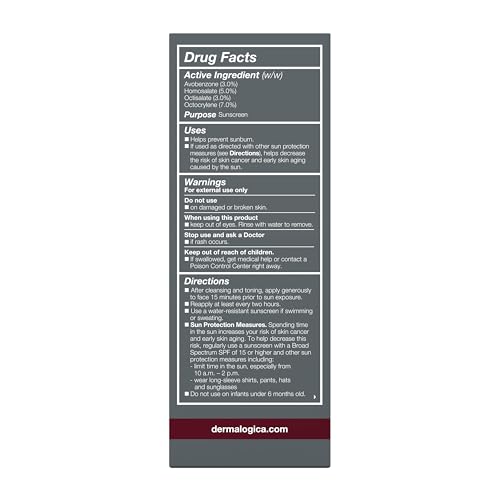 Label on Dermalogica Dynamic Skin Recovery SPF50 highlighting broad-spectrum protection.
