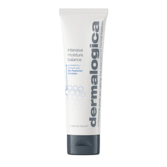 Dermalogica Intensive Moisture Balance bottle front shows hydrating formula for dry skin relief.