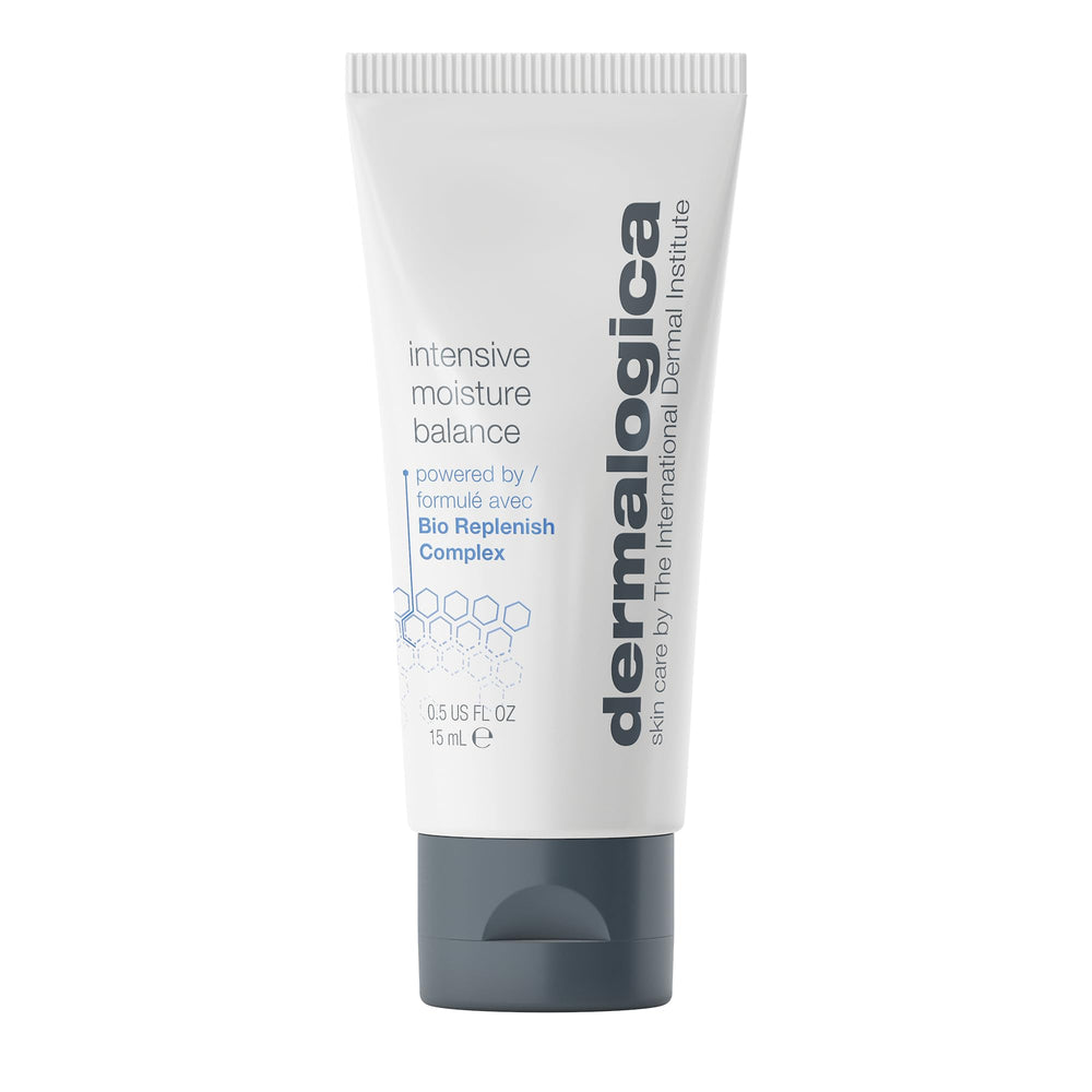 Dermalogica Intensive Moisture Balance bottle showing deep hydration for dry skin