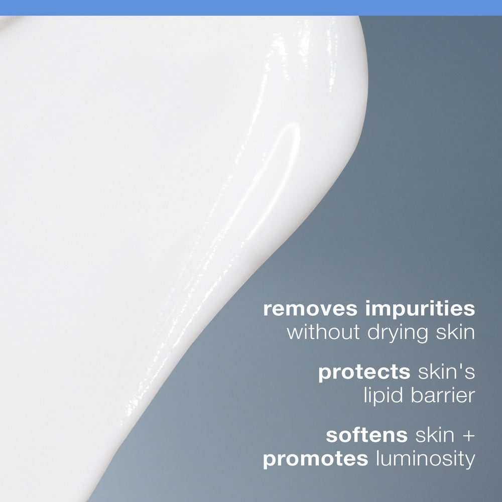 Dermalogica Intensive Moisture Cleanser foam close-up showing gentle lather that rinses away cleanly