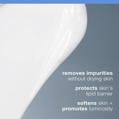Dermalogica Intensive Moisture Cleanser foam close-up showing gentle lather that rinses away cleanly