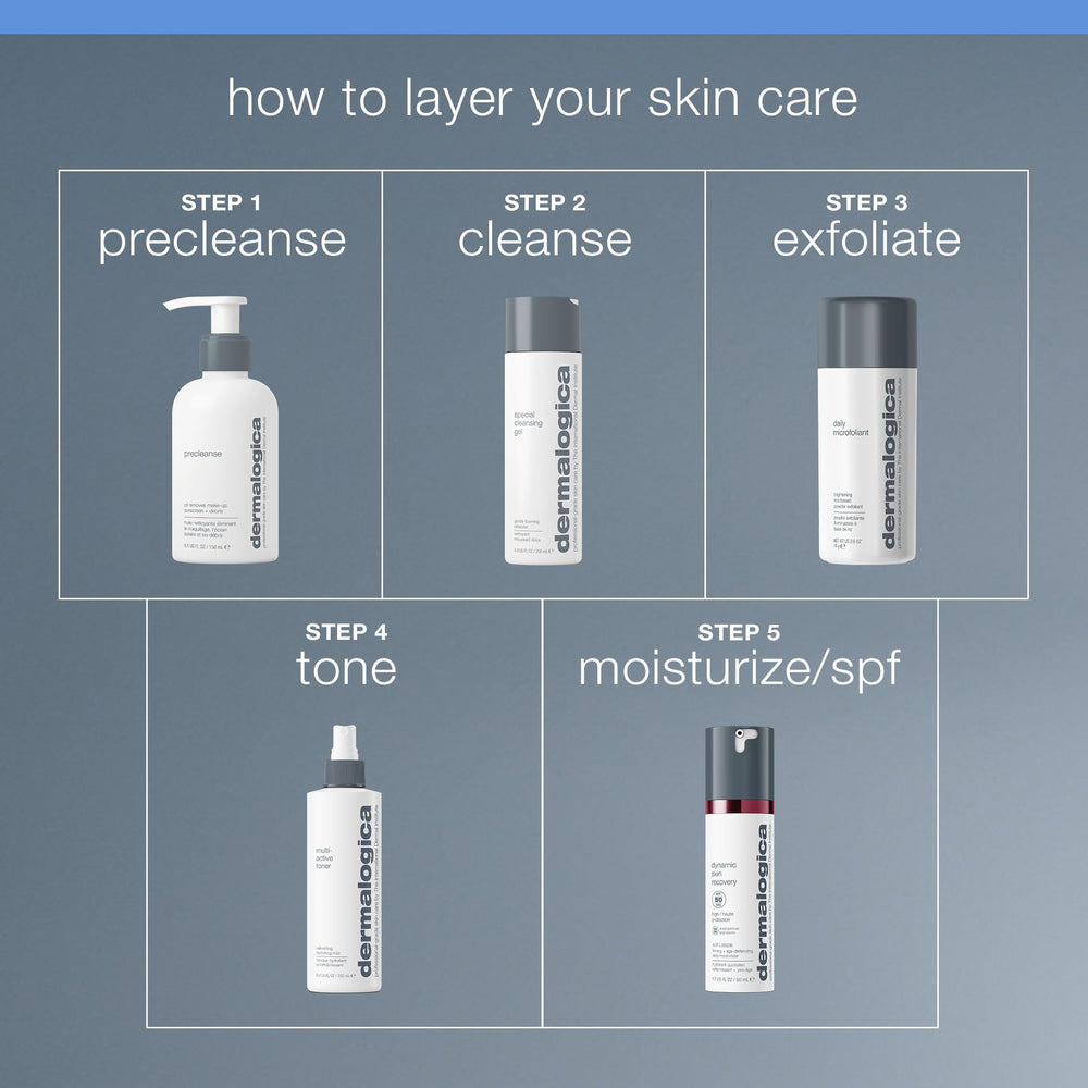 Dermalogica Multi-Active Toner bottle on a dresser ready for daily use.