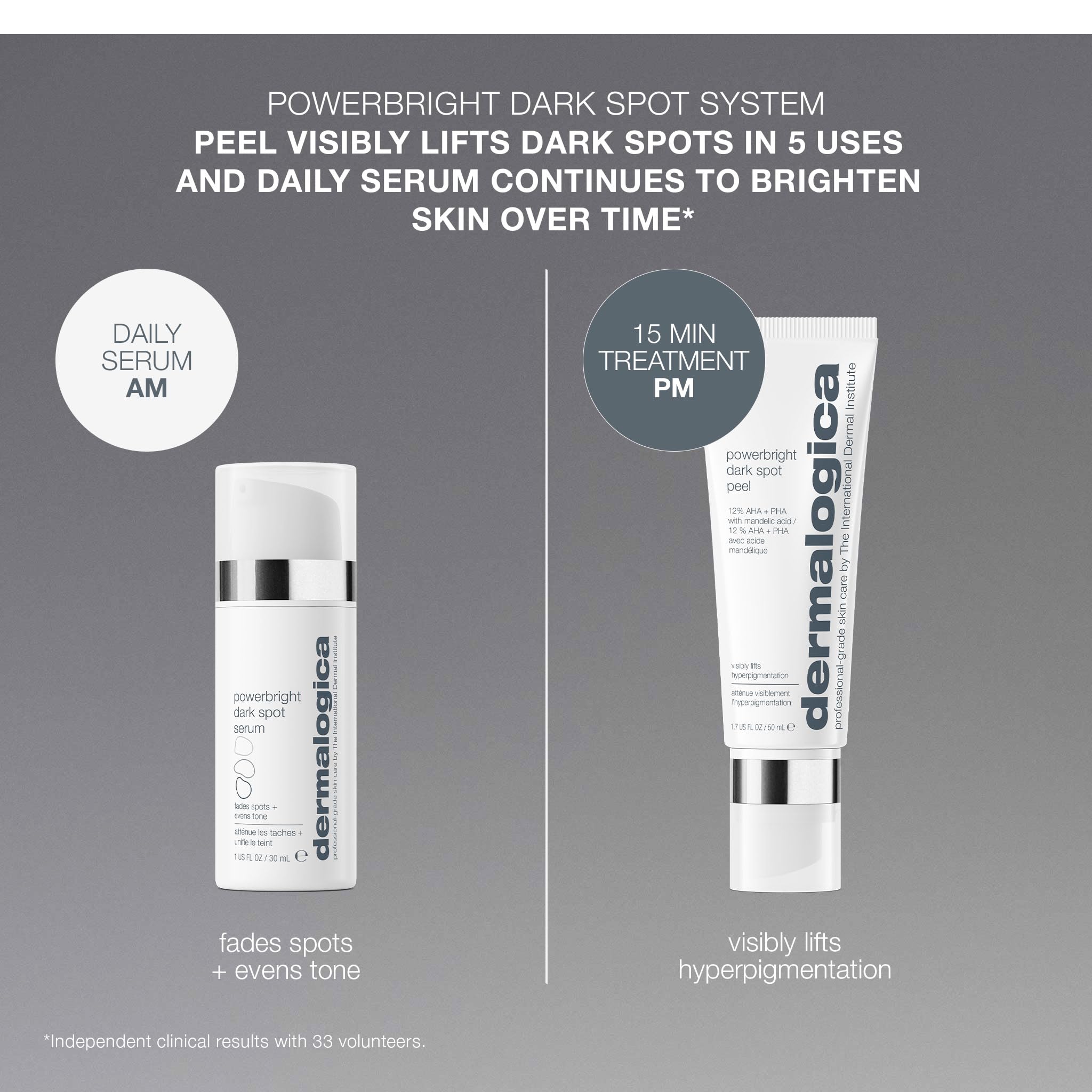 Dermalogica PowerBright Dark Spot Serum ashwagandha symbol suggests antioxidant support