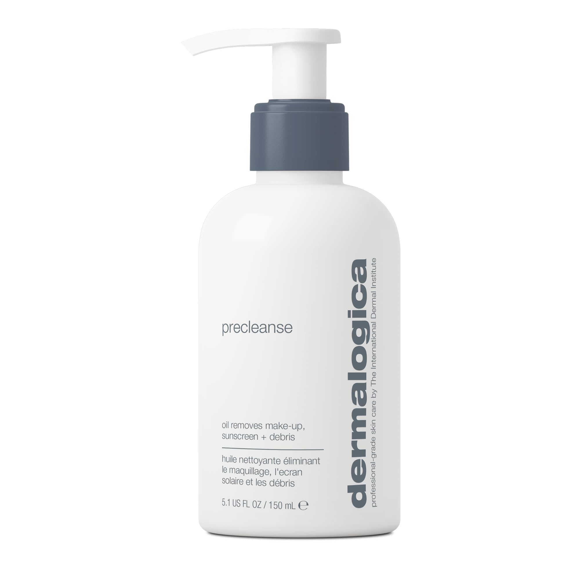 Dermalogica Precleanse oil cleanser bottle closeup ready to dissolve makeup and pollutants