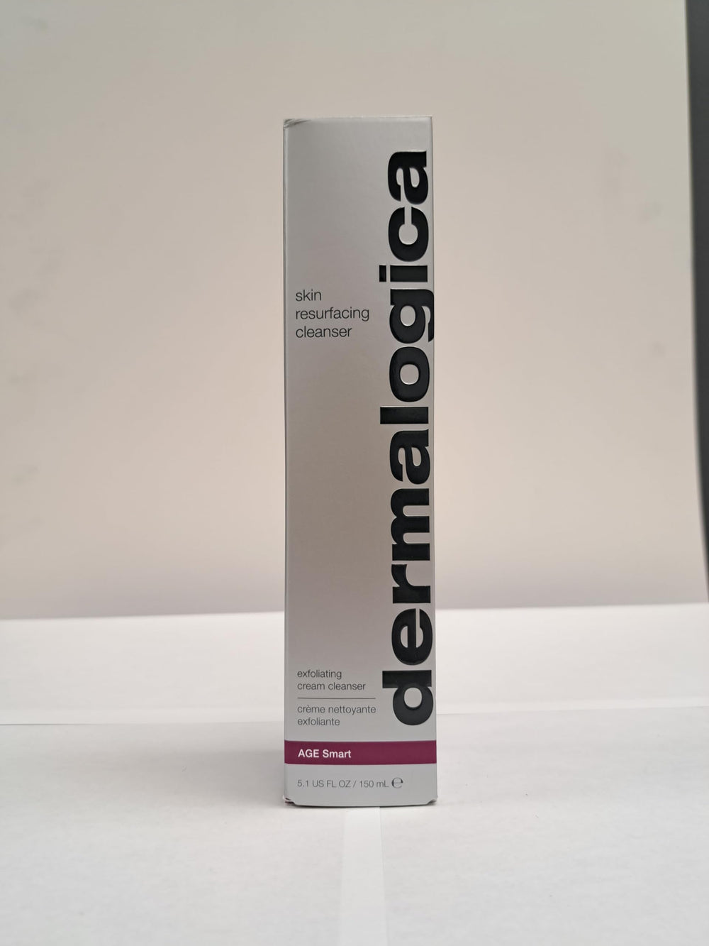 Dermalogica Skin Resurfacing Cleanser dispensed amount shows consistent dosage for quick routines.