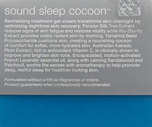 Dermalogica Sound Sleep Cocoon gel texture swirl emphasizes soothing nightly care for refreshed mornings.