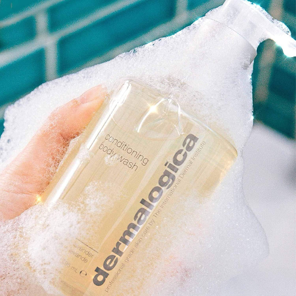Dermalogica Spa-like aroma in shower promoting a sensory relaxing routine.