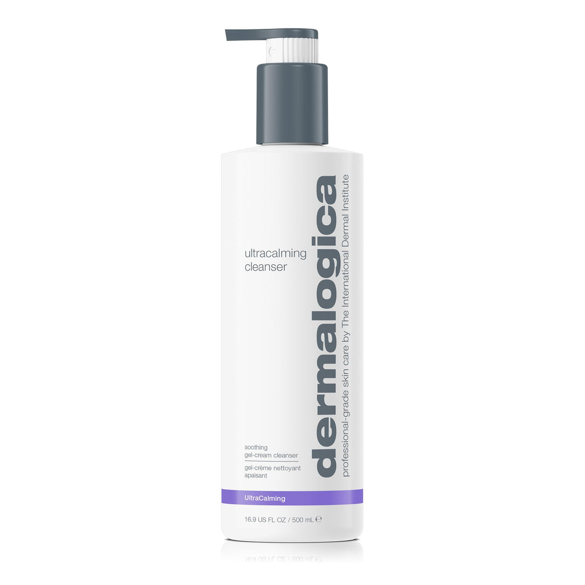 Dermalogica Ultracalming Cleanser bottle demonstrates gentle cleansing for sensitive skin