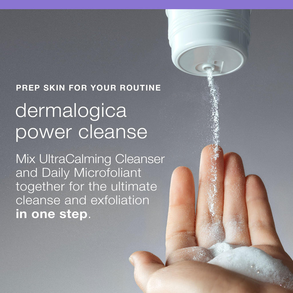 Dermalogica Ultracalming Cleanser ingredients pack displayed for calm formulation