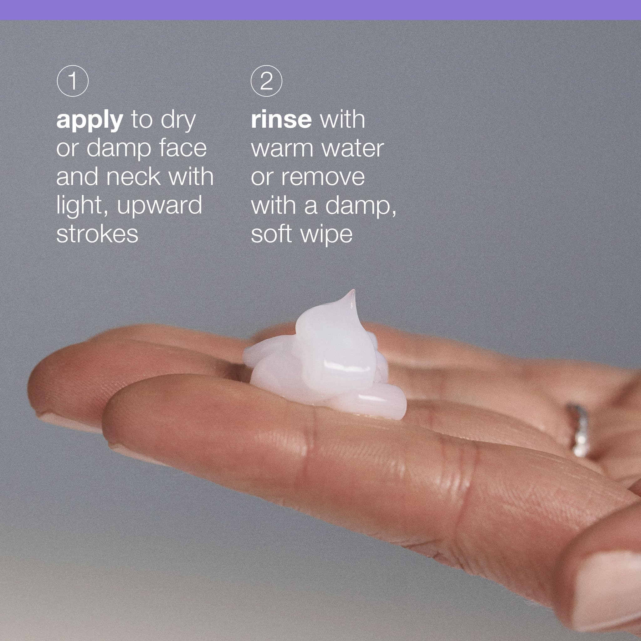 Dermalogica Ultracalming Cleanser being rinsed off for a comfortable finish