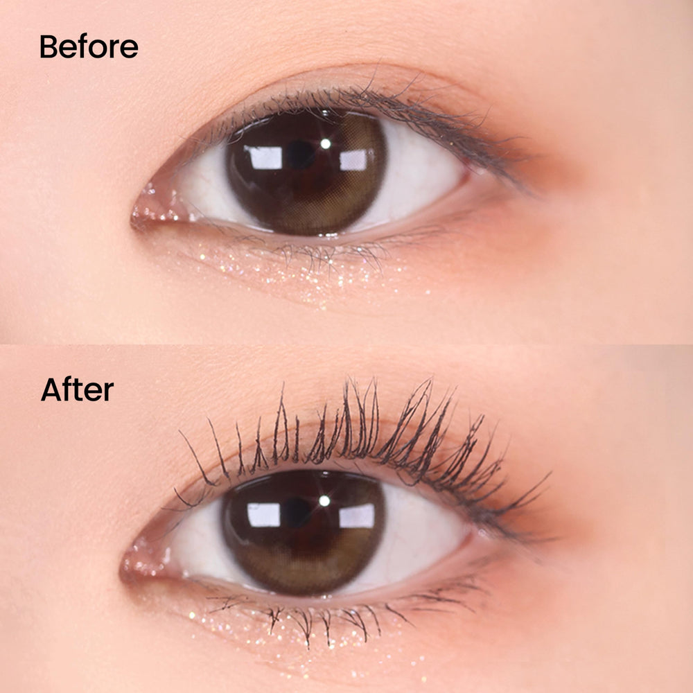 DERMALOGY Extra Slim mascara root reach highlights ability to reach every lash.