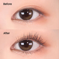 DERMALOGY Extra Slim mascara root reach highlights ability to reach every lash.
