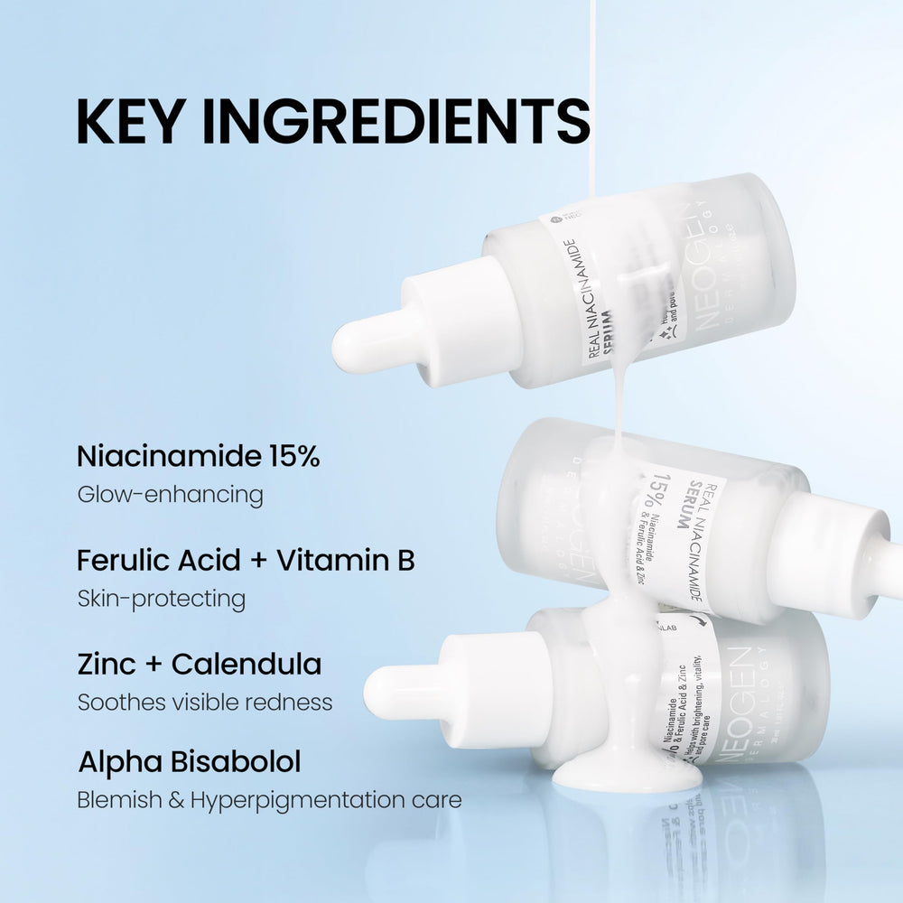 DERMALOGY Real 15% Niacinamide leaves a subtle glow on skin.