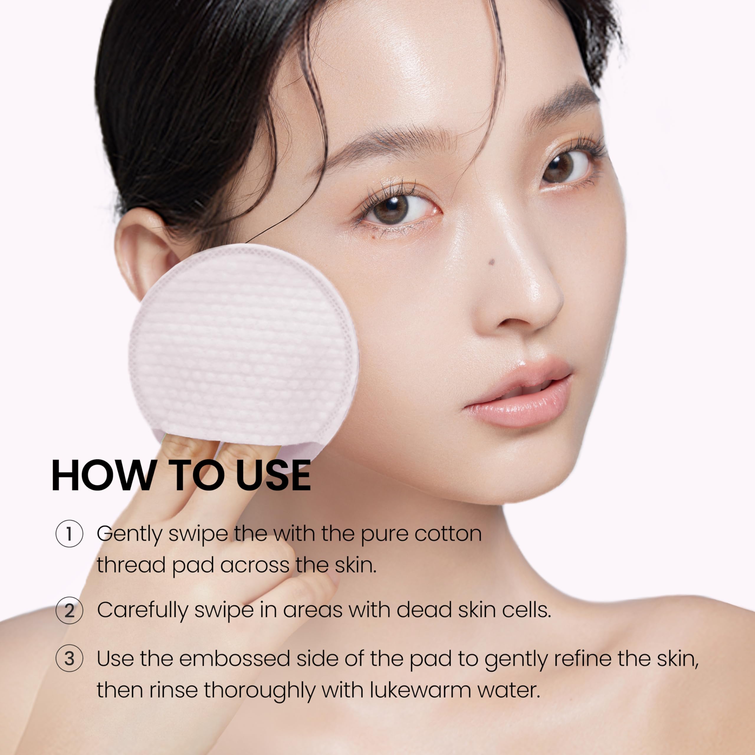 Firming skin close-up hints at a tauter complexion after use.